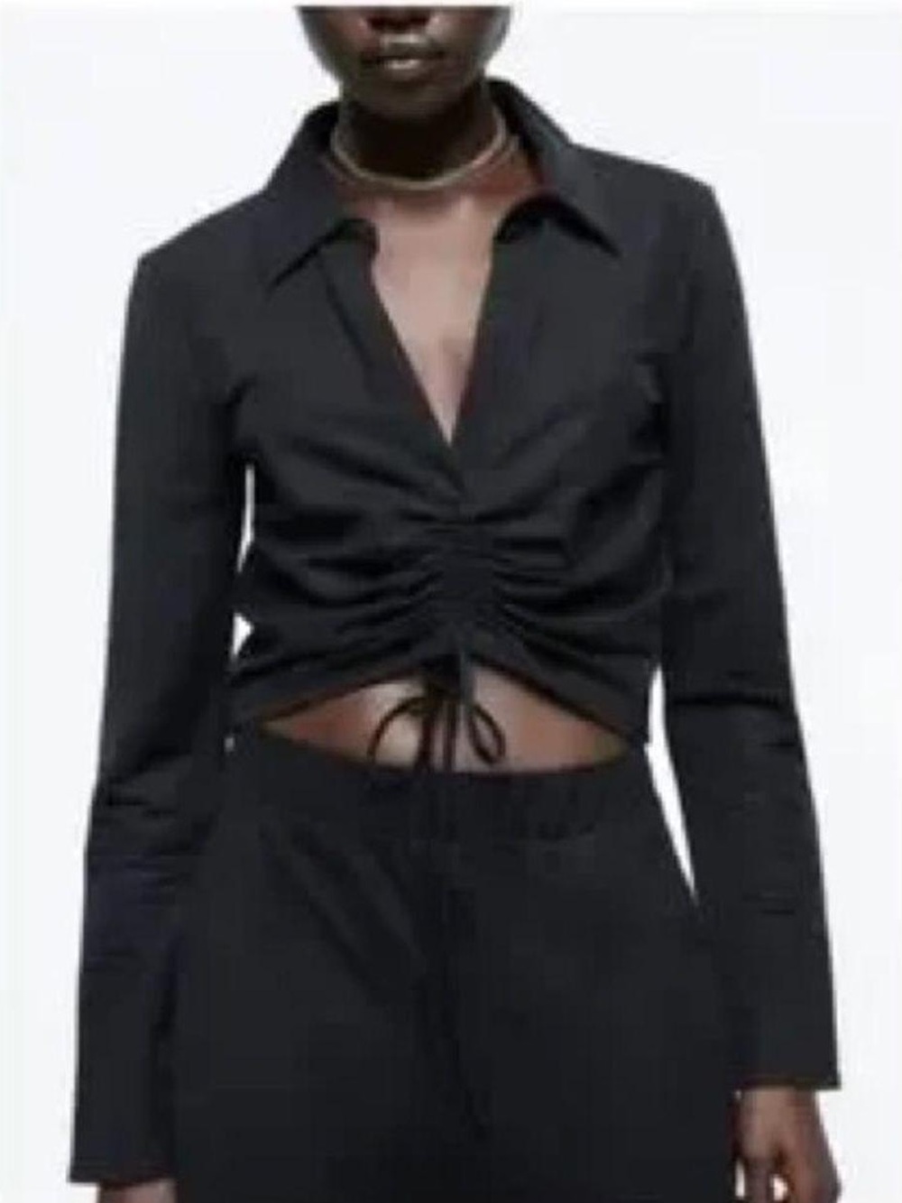 ZARA viscose blend crop top
